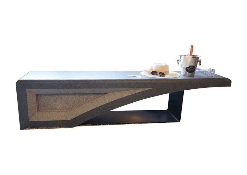 Hofinger,-Samuel;-Moderne-Sitzbank;-NERO-IMPALA;-LxBxH-200x45x45-cm